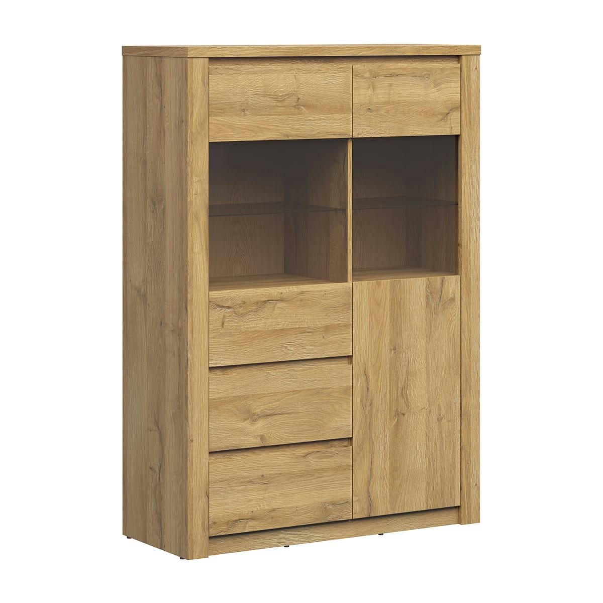 - Vaisselier 2 portes 2 tiroirs naturel