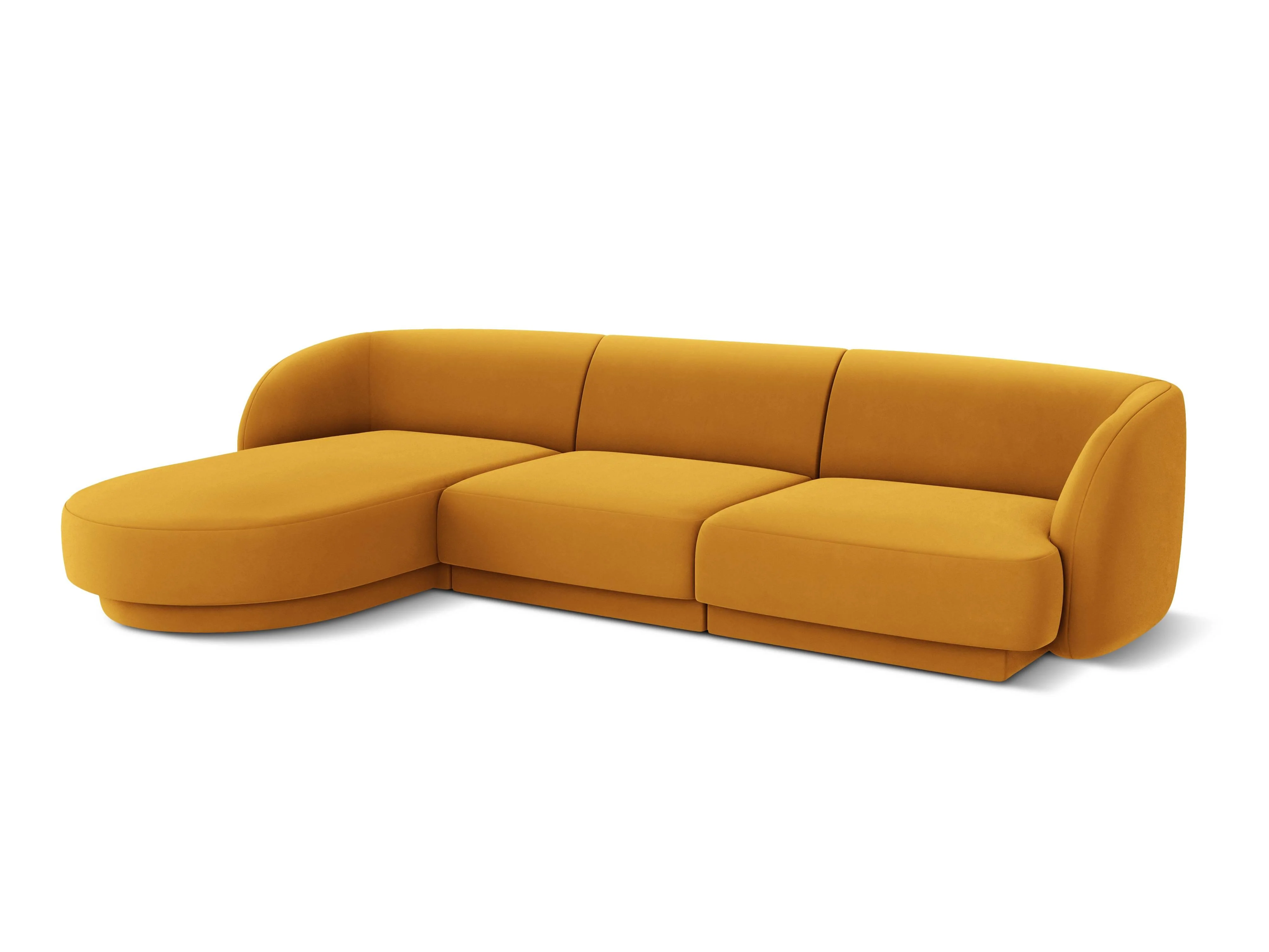 3.5-zitshoekbank Miley links velvet