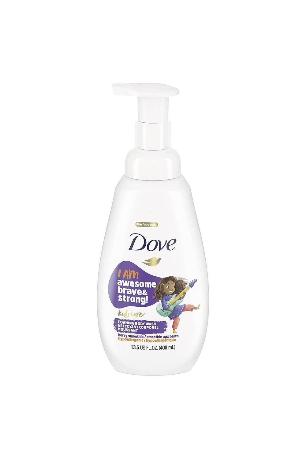 Dove Care 'Body Wash' Hypoallergenic Foaming, 3x 400ml