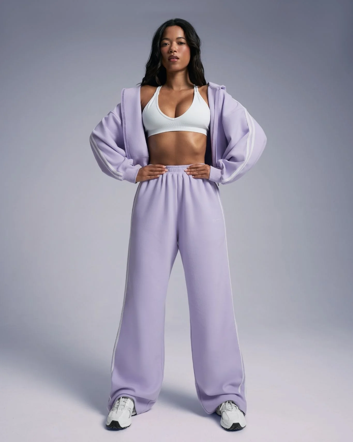 Jersey Stripe Joggers | Lilac