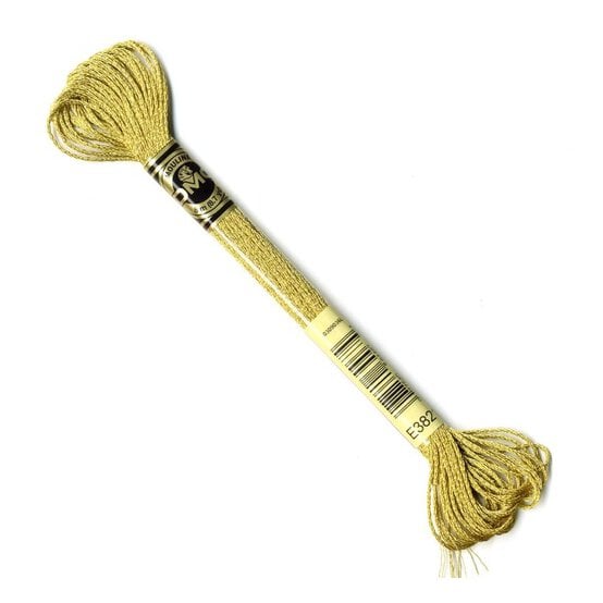 DMC Mouline Light Gold Light Effects Embroidery Thread 8m (E3821)