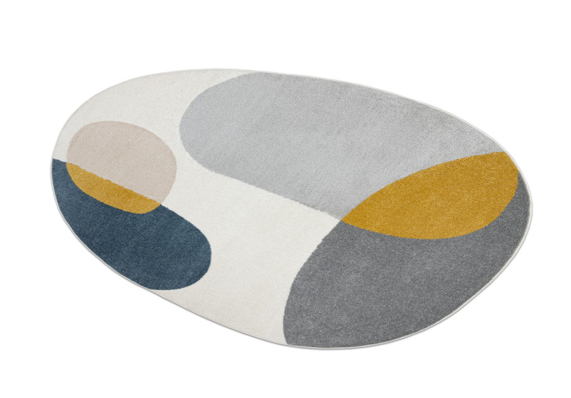 Dywan FUSION 5706 biały / jasnoszary / złoty Shape - 160x220 cm