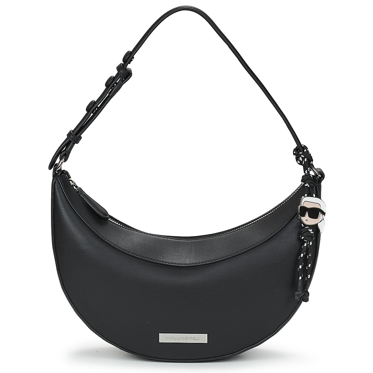 Karl Lagerfeld - IKON SMOOTH HALFMOON SHB - Black