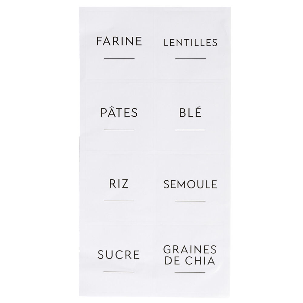 étiquette adhésive en papier x16 pour cuisine et bocaux
