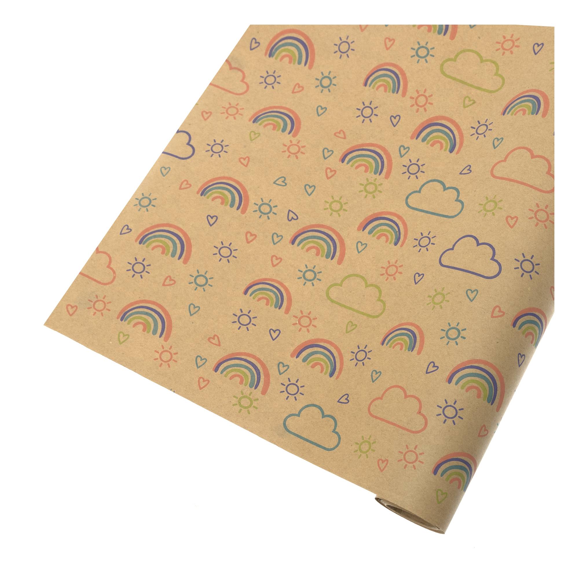 Rainbow Party Kraft Paper Roll 70cm x 3m