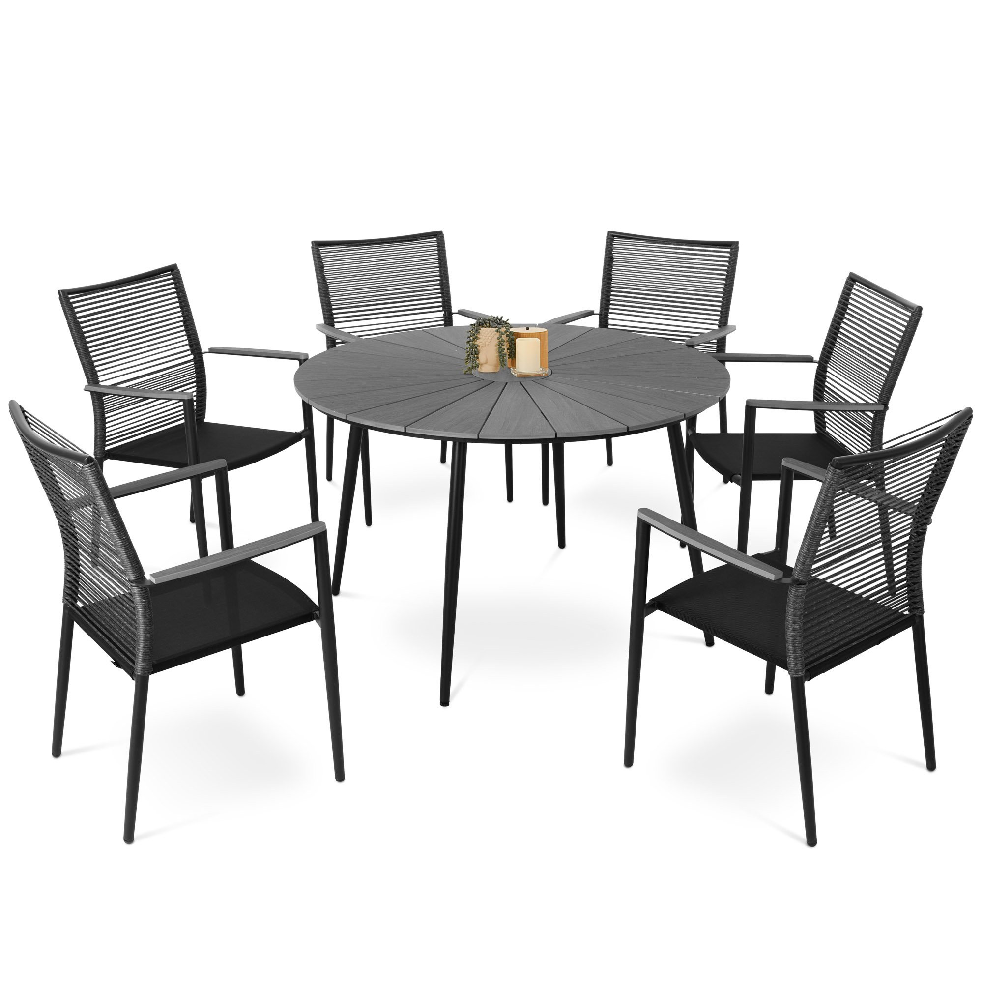 Zestaw mebli ogrodowych aluminiowych di volio Arona 6 1