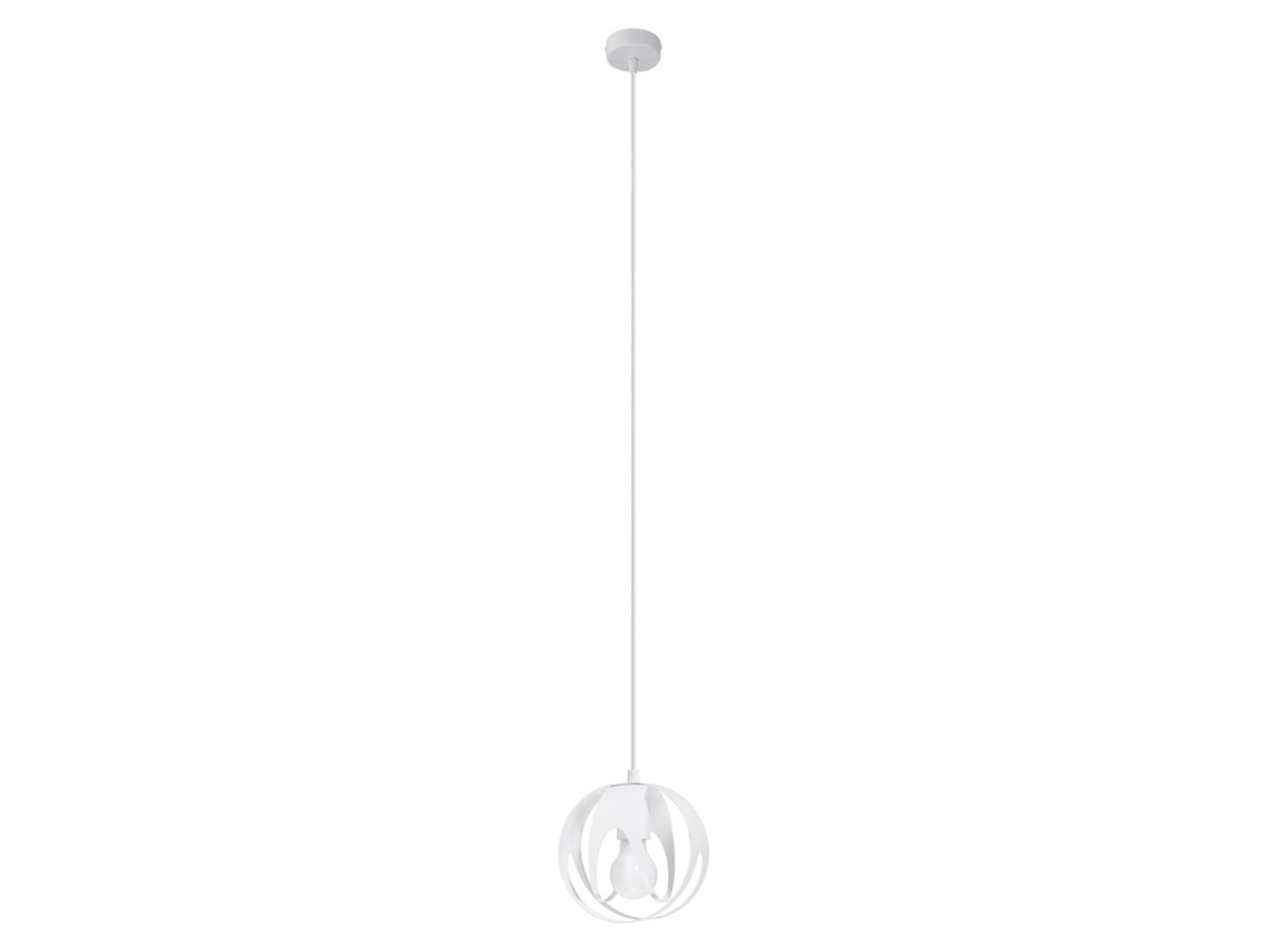Lampa wisząca Tulos 1 stalowa białą