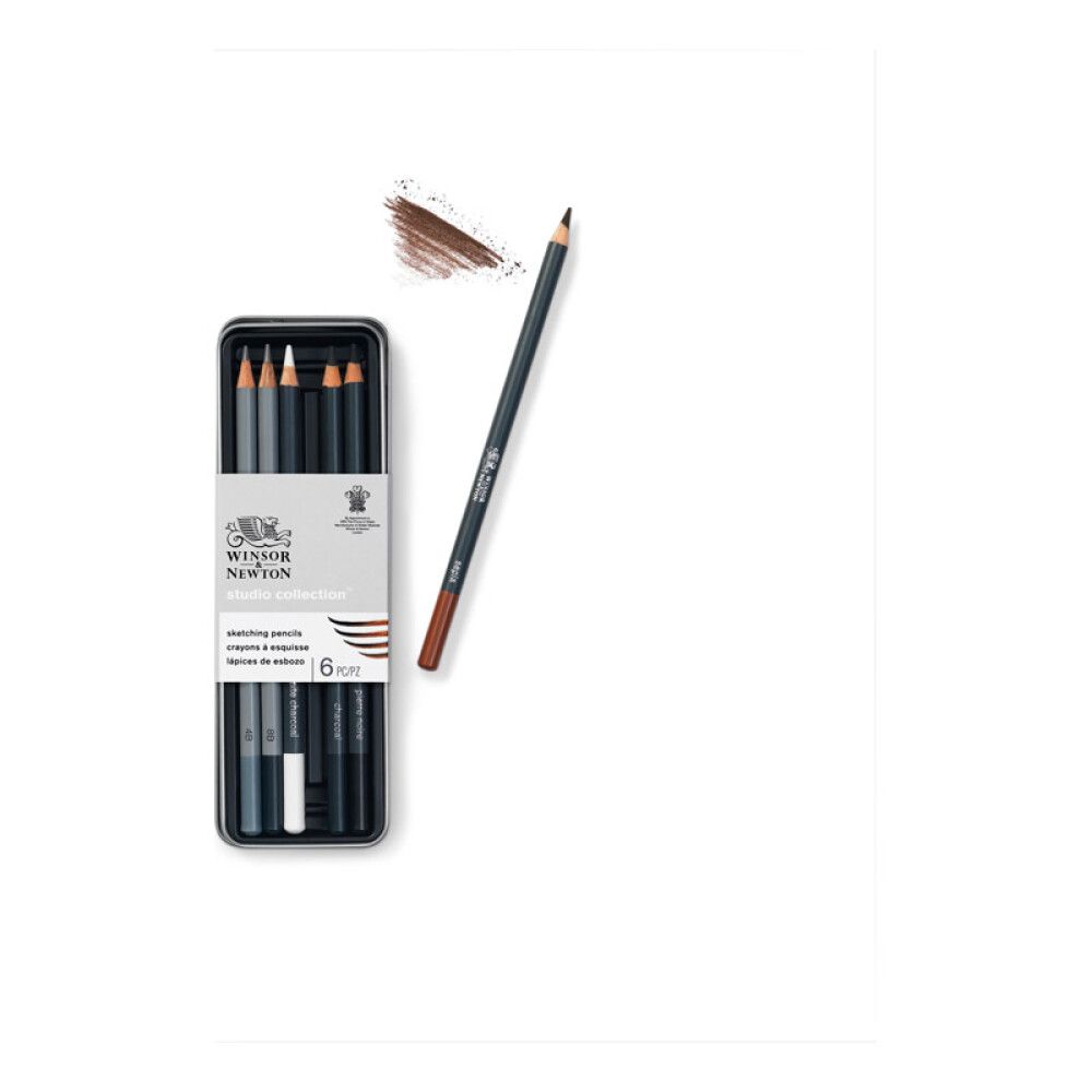 TEGNESKRIN W&N STUDIO COLLECTION SKETCHING SETT 6 STK