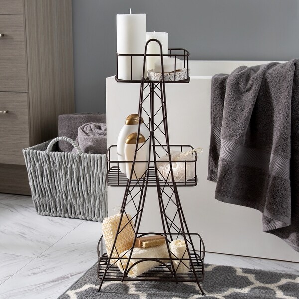 Elle Décor Ville Des Lumieres Collection Eiffel Tower 3 Tier Spa Tower - 11"x 7"x 24.8"