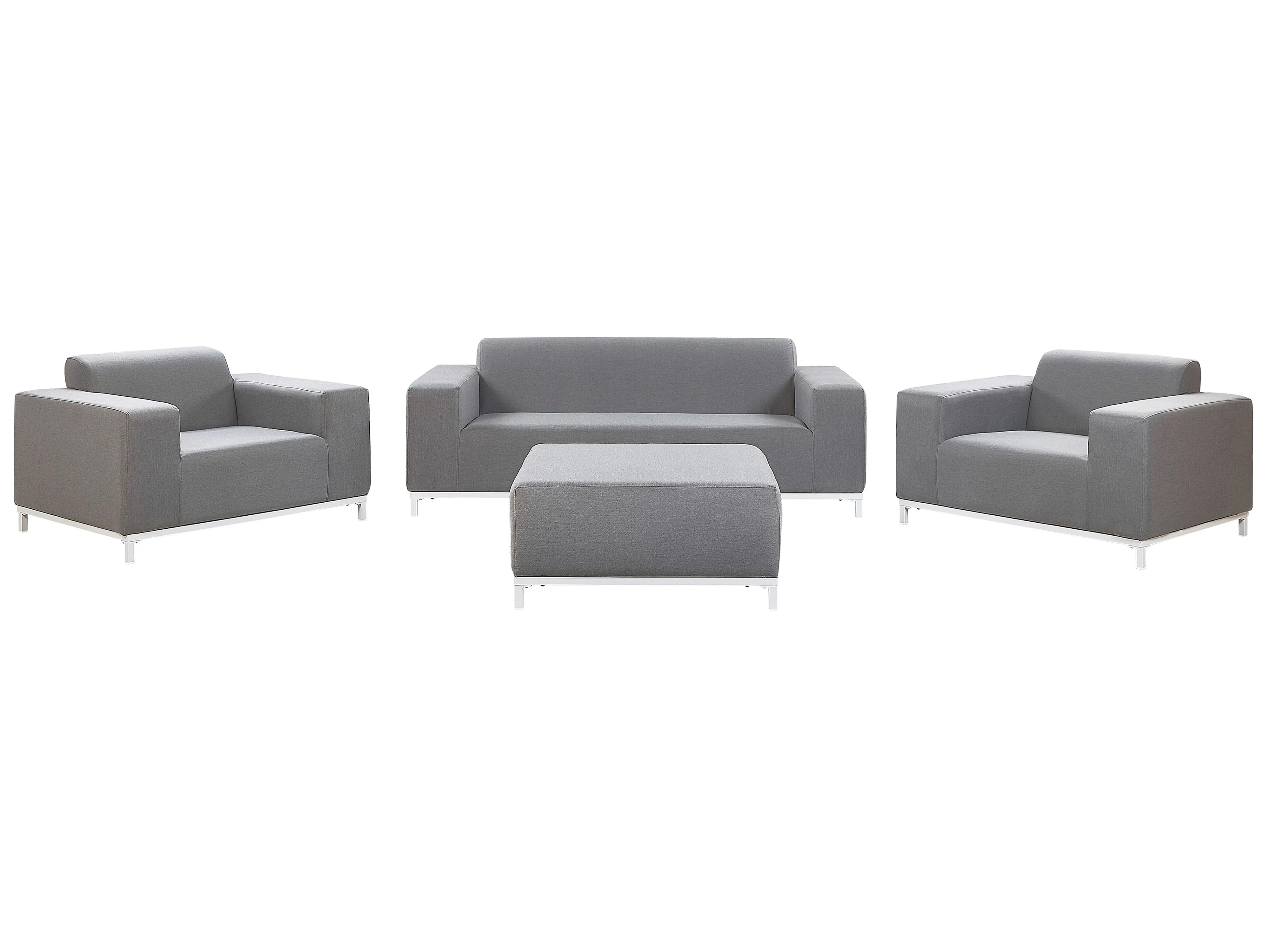 Ottoman ROVIGO Fabric Grey