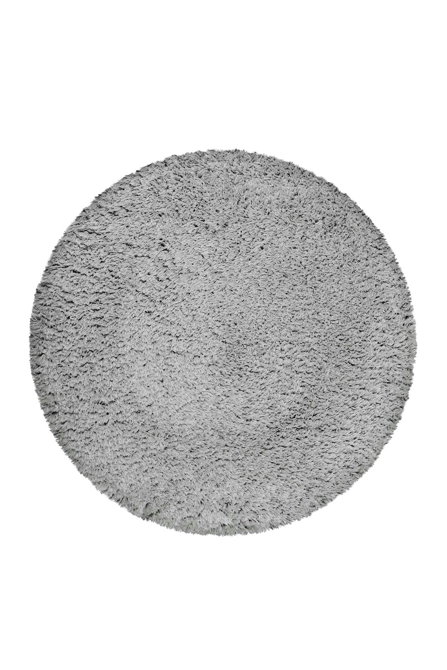YOGI - Tapis rond uni gris issu à 100% de matière recyclée 200 rd.