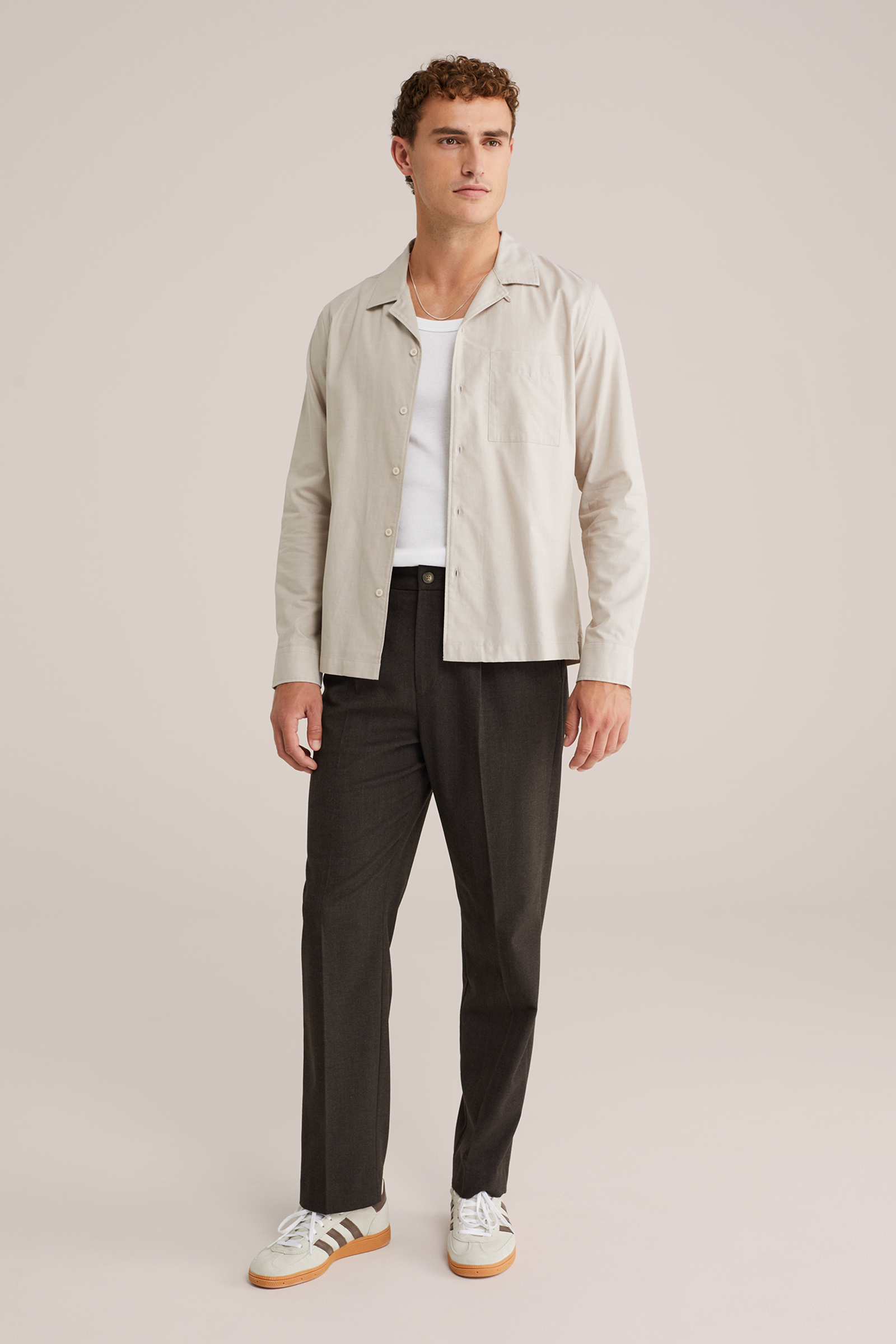 Heren regular fit overhemd