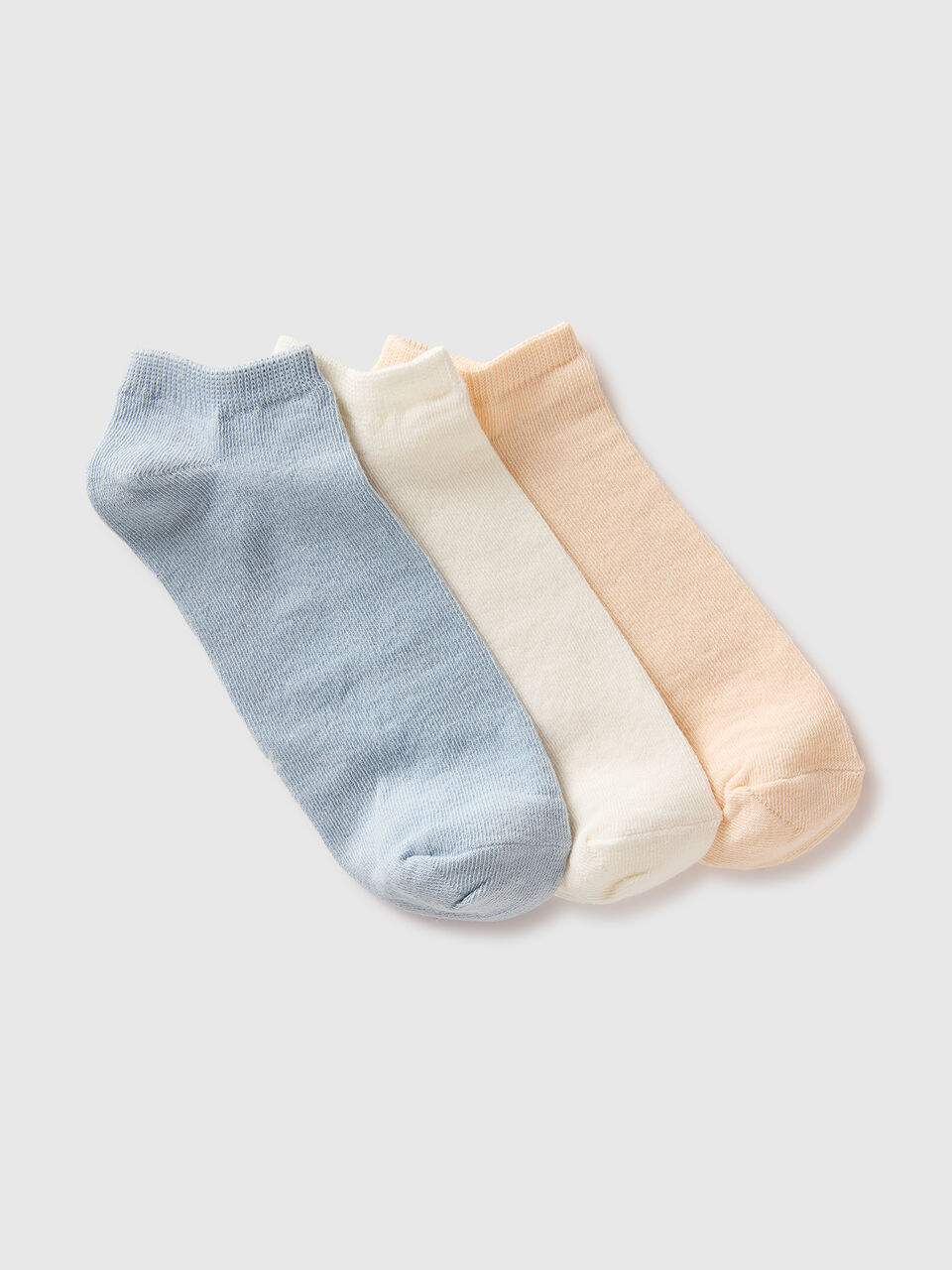 Three pairs of plain short socks