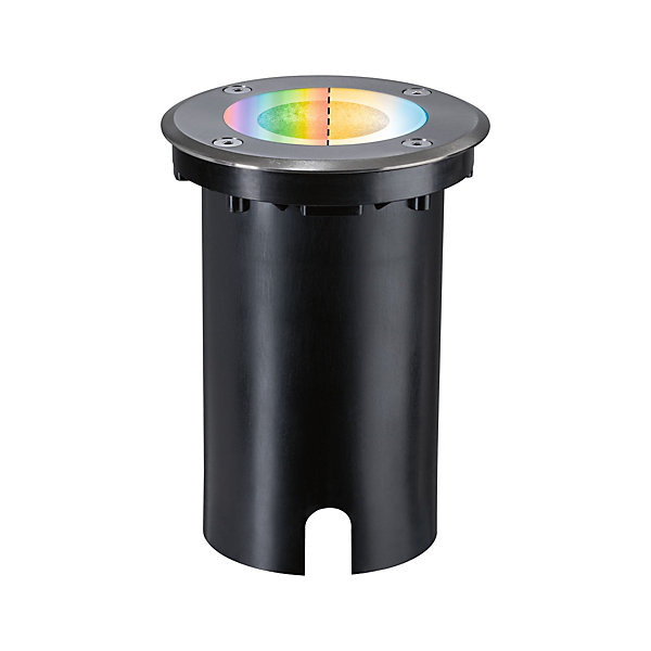 Encastré de sol LED Smart Home Zigbee 3.0 Floor IP67 rond 110mm RGBW  4,9W 300lm 230V 120 Acier brossé Aluminium