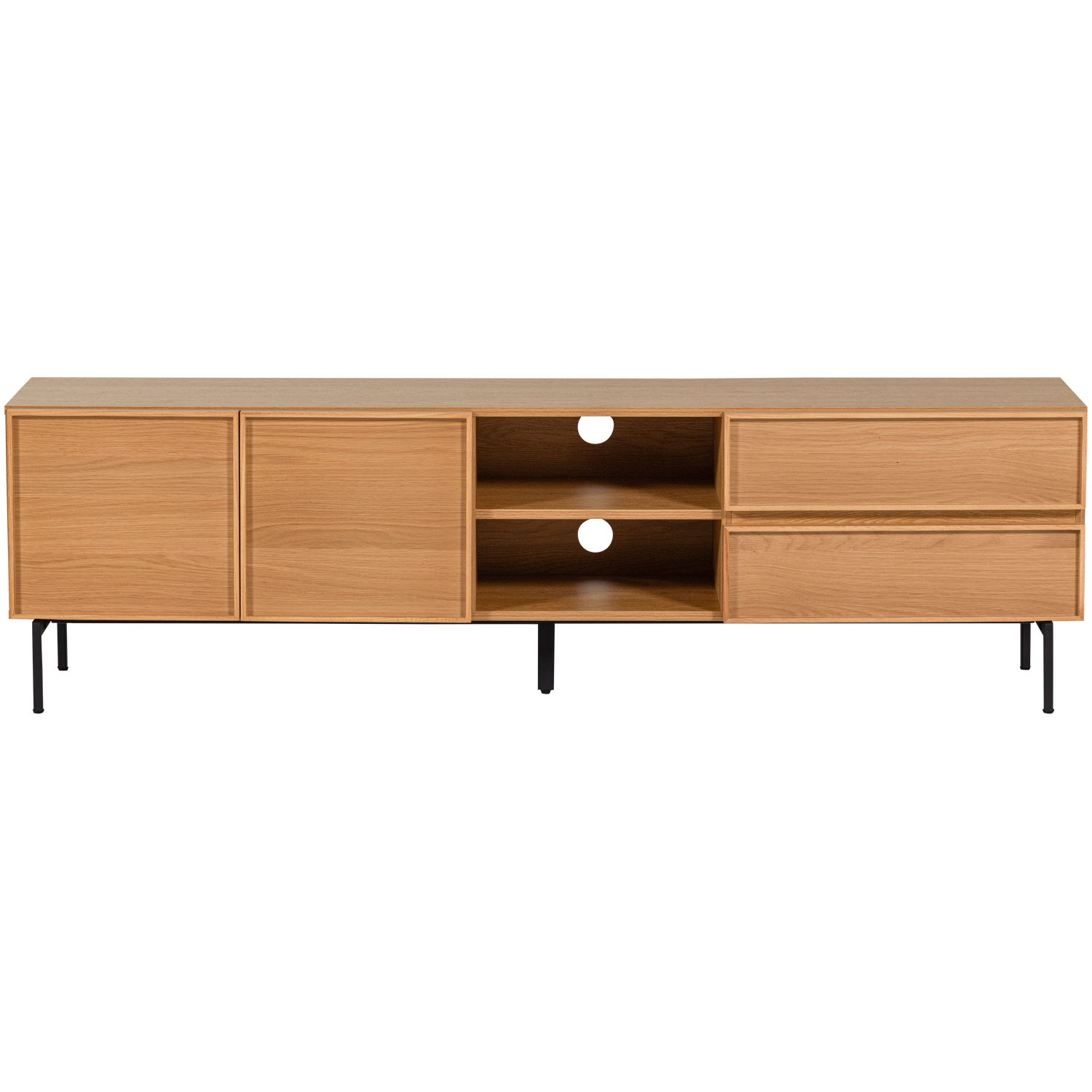 WOOOD tv meubel Tours 180 cm - Melamine/MDF - Naturel - 51x180x42