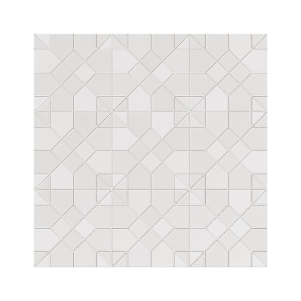 Grès cérame effet mosaïque TESSERAE Suit - 28x28 cm Suit Blanc - boîte de 0.78 m2