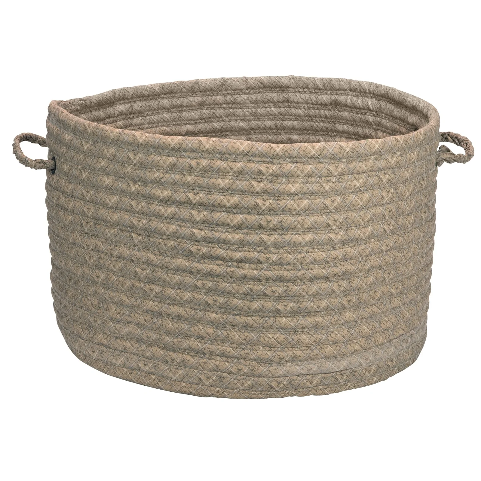 Solid Cotton Blend Fabric Basket