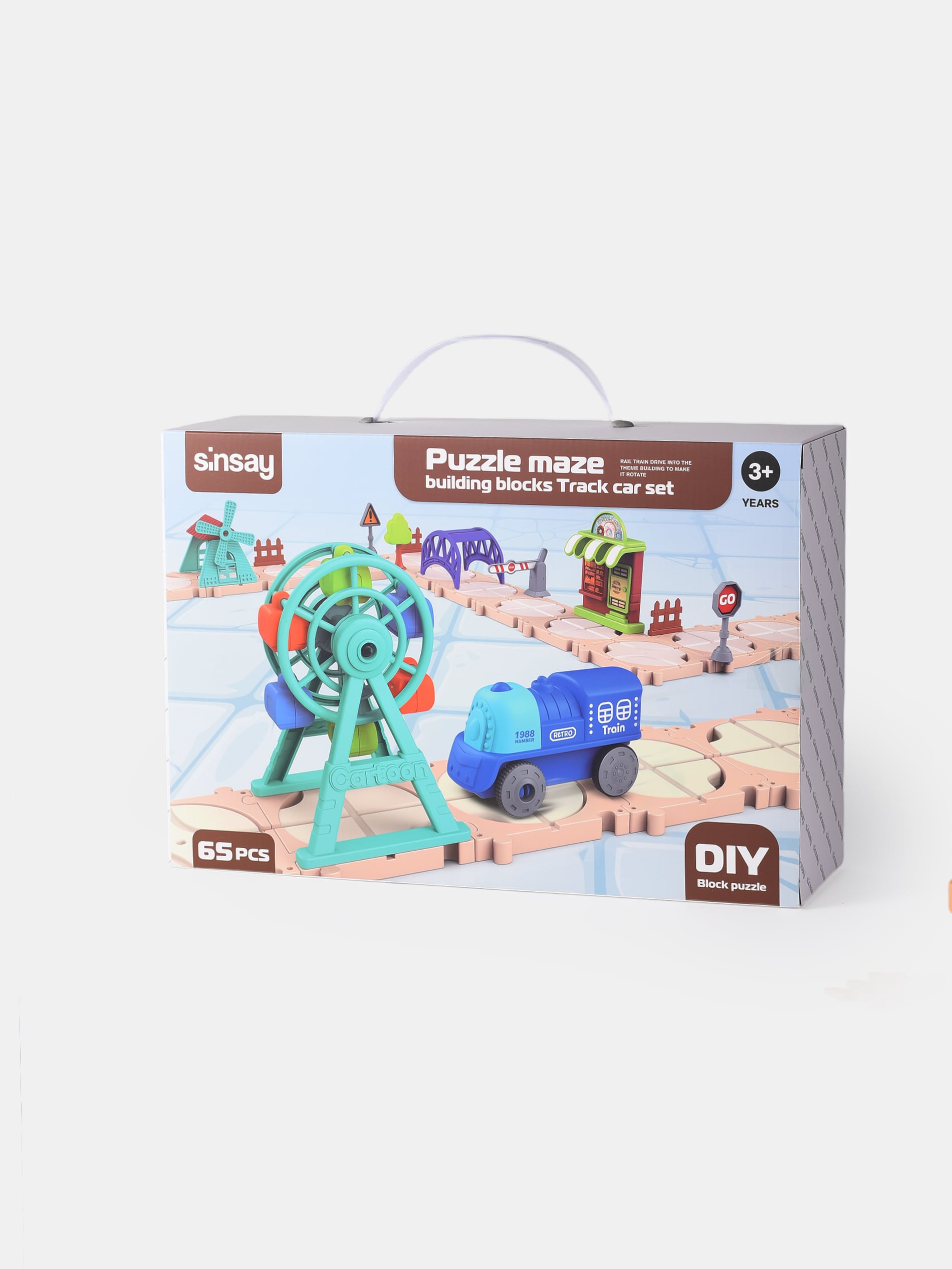 Zestaw DIY – Tor z puzzli do samodzielnego złożenia z pojazdem