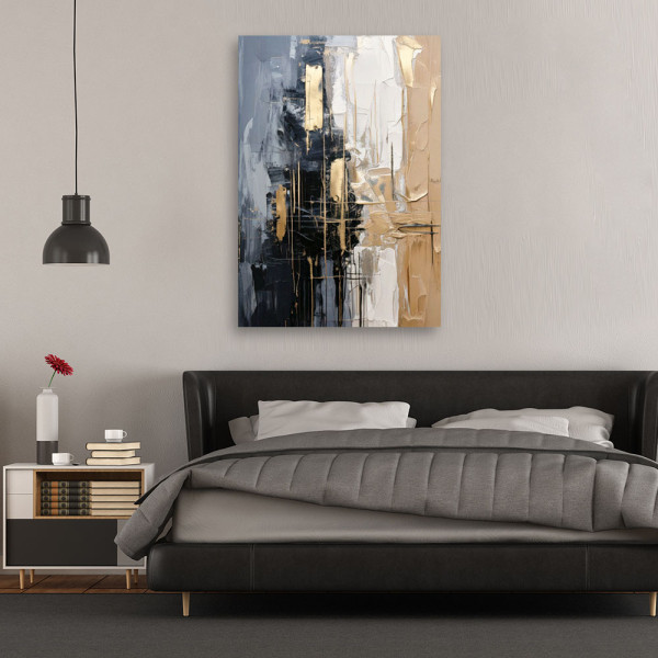 Feeby Obraz na płótnie, Abstrakcja Geometryczna Złoto 40x60