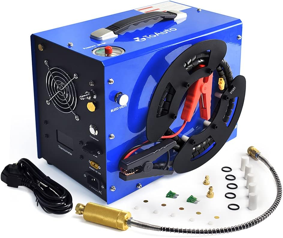 4500PSI/30MPa Oil-Free Portable Air Compressor, Vertical Reel Design