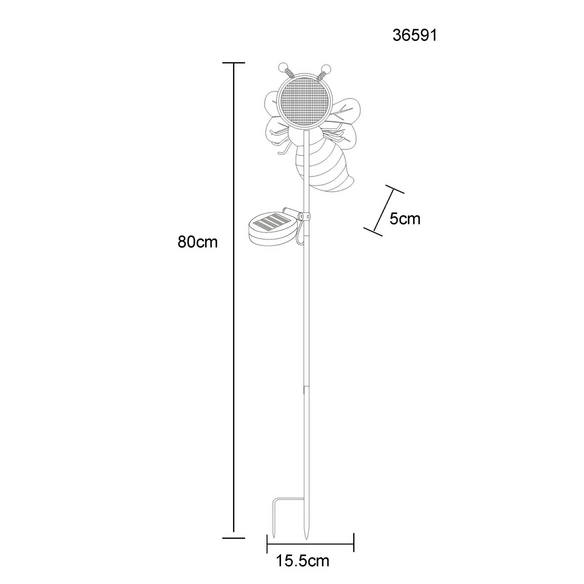 Solarleuchte, »CORALIE«, 200 LEDs, gelb/schwarz