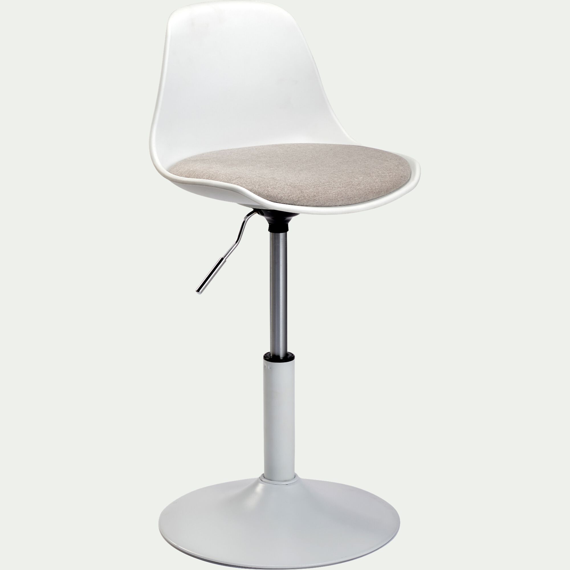 ROLY - Chaise enfant dactylo en plastique - gris