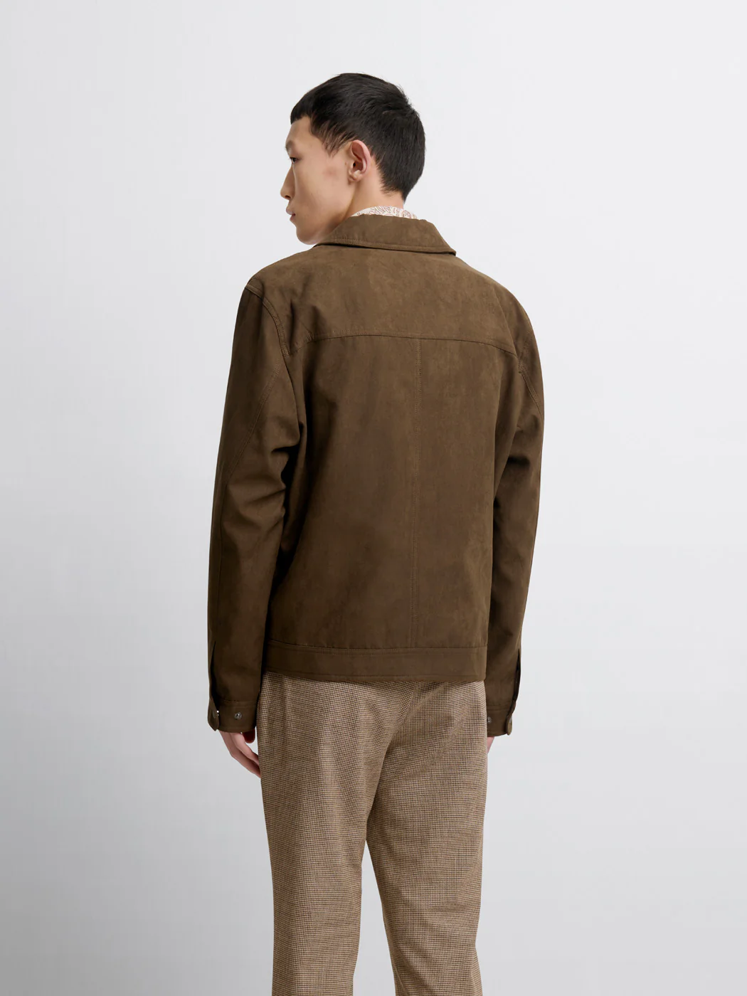 Blouson en suédine col chemise