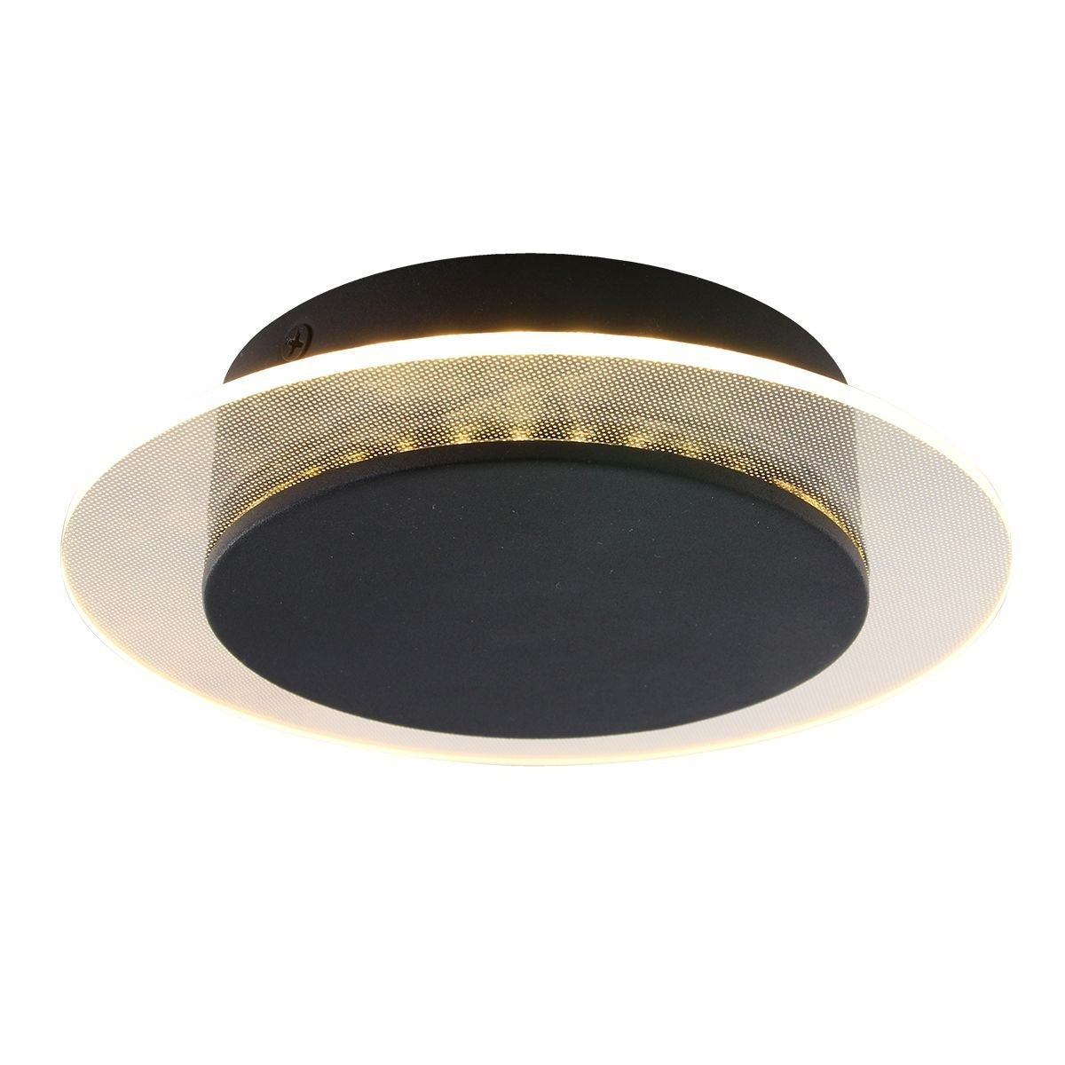 Steinhauer plafondlamp Lido - 1 lichts - 17x 6 cm - zwart