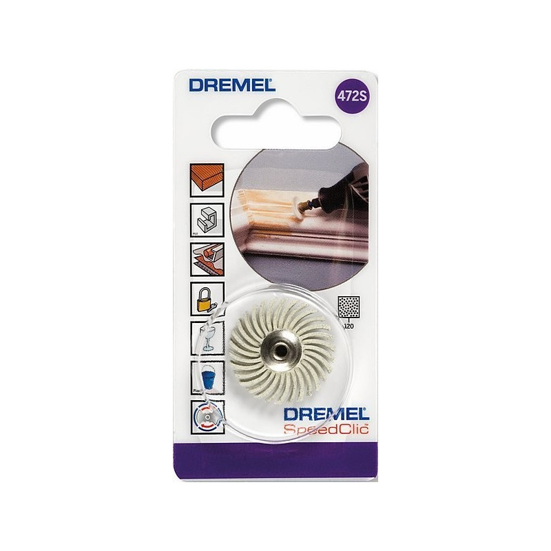 Brosse abrasive fine grain 120 Ø 25 mm DREMEL