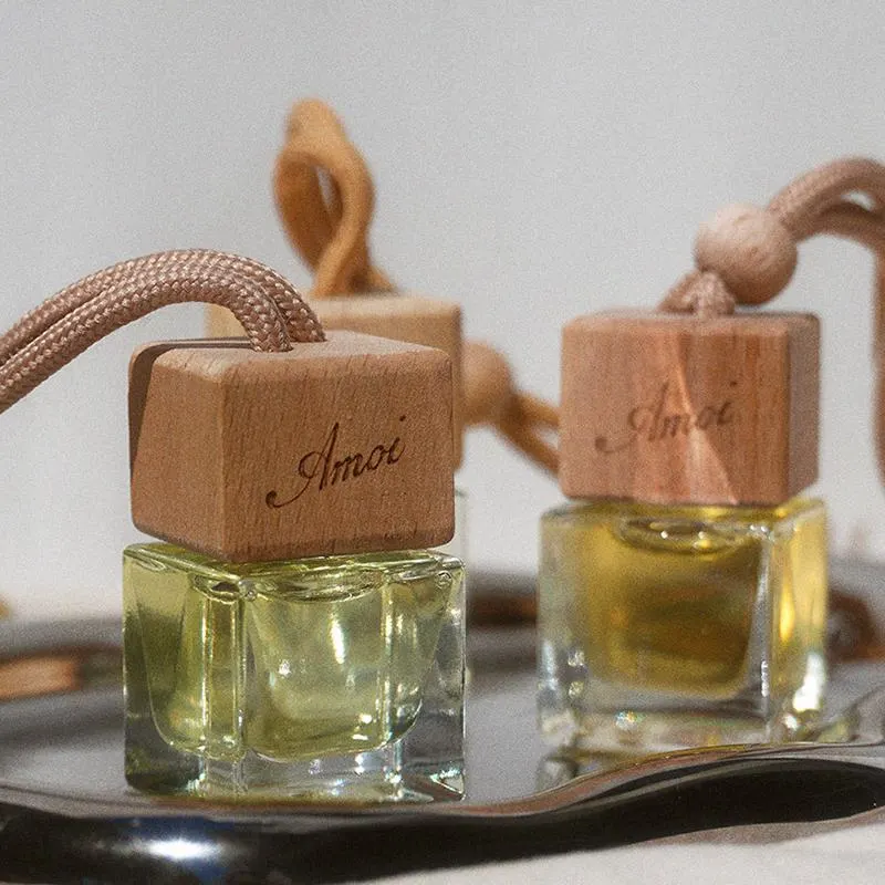 Unique Filipino-Inspired Car Diffuser – Luxury Scented Car Air Freshener | Long-Lasting Wooden Cap Oil Bottle