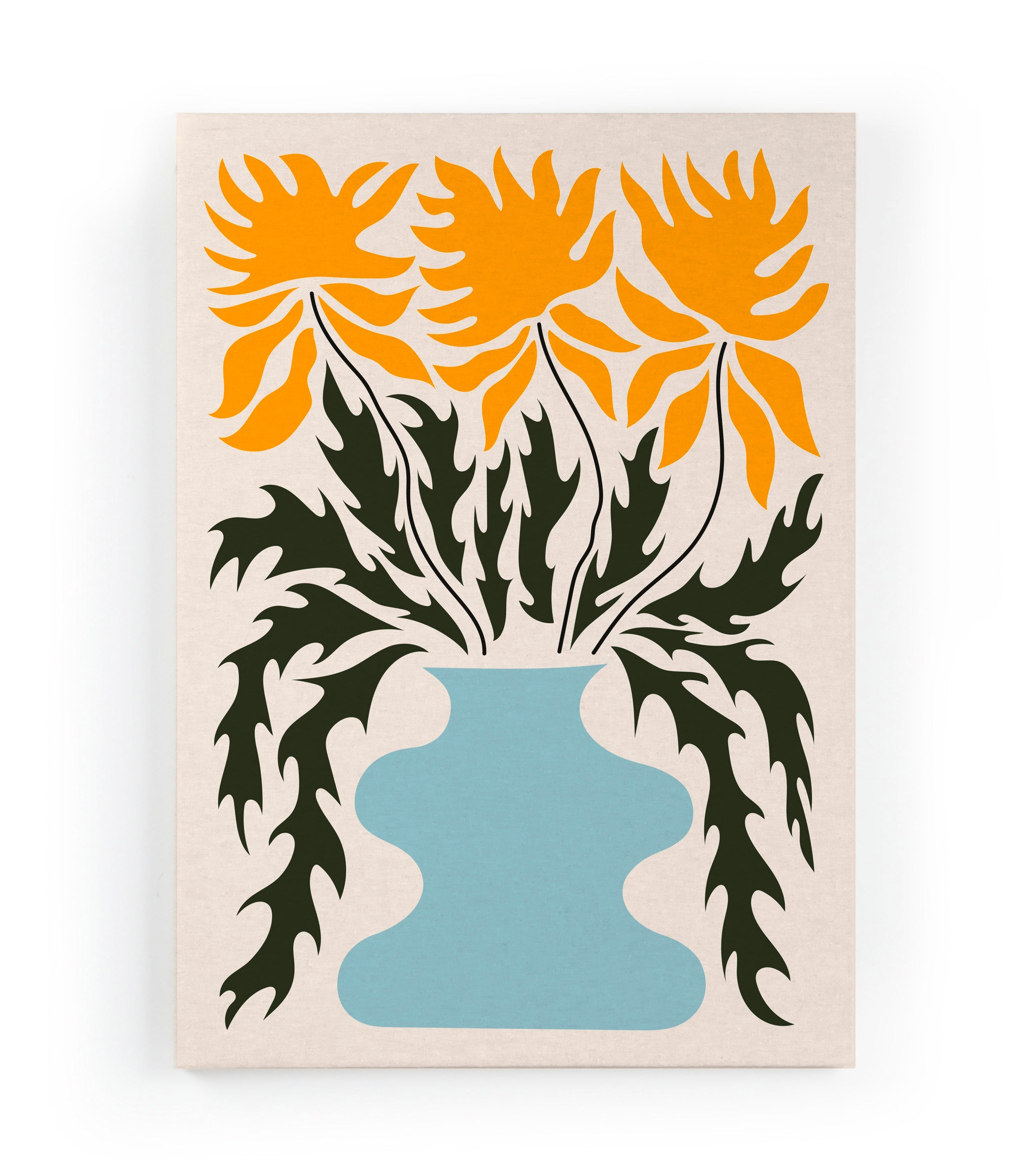 Canvas 60x40 Bloemenpot
