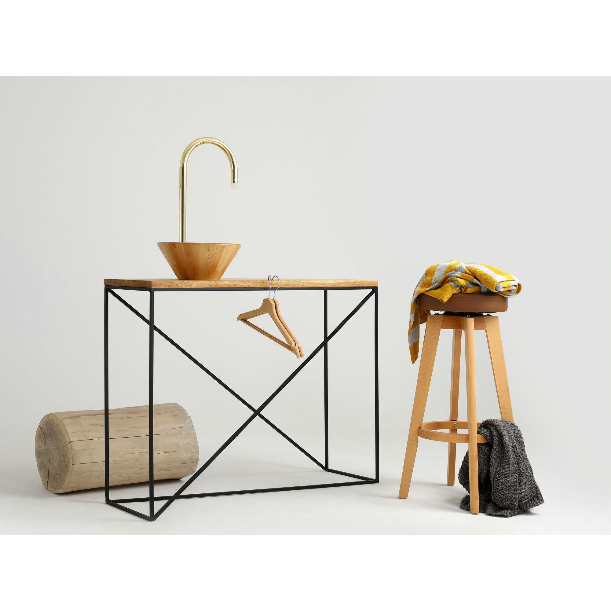 MEMO - Console Bois Chêne Bois clair