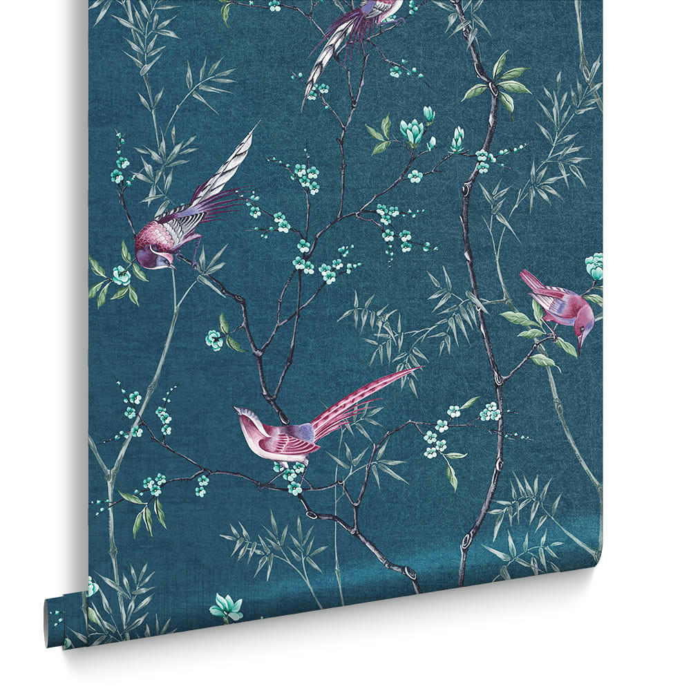 - papier peint tori teal bleu 1005x52cm