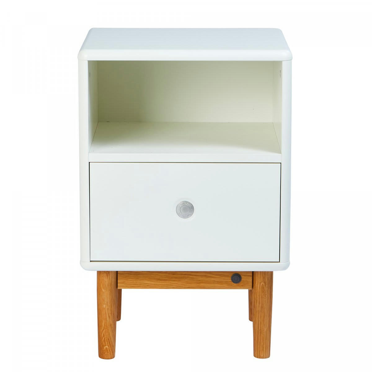 LOMA - Table de chevet scandinave avec tiroir et niche beige