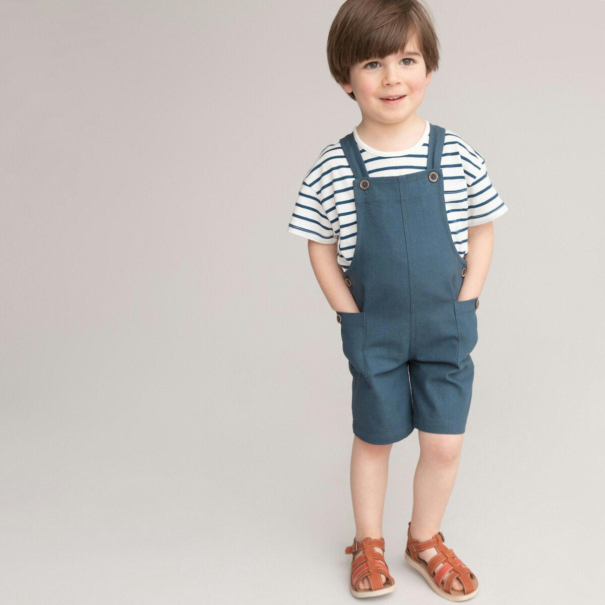 Salopette courte en coton