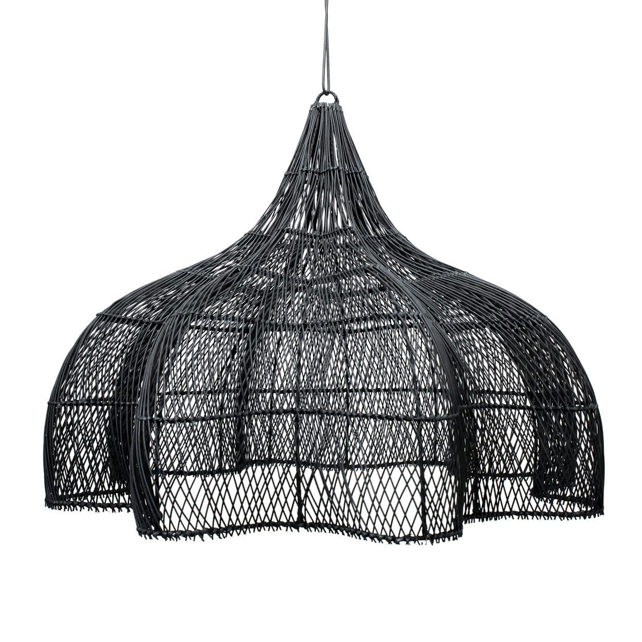WHIPPED - Abat-jour en rotin noir 110x80