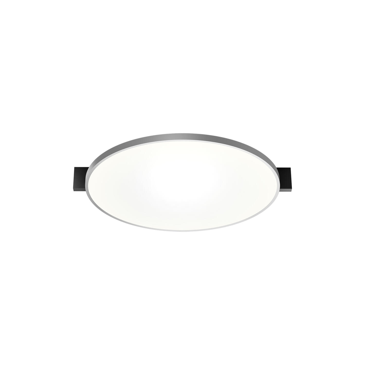 INLAY ROUND C3 loft-/v&aelig;glampe, matt black/satin silver
