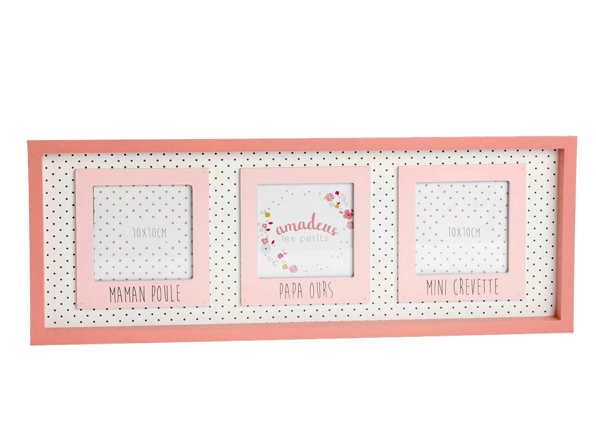 - Cadre enfant effet bois gris