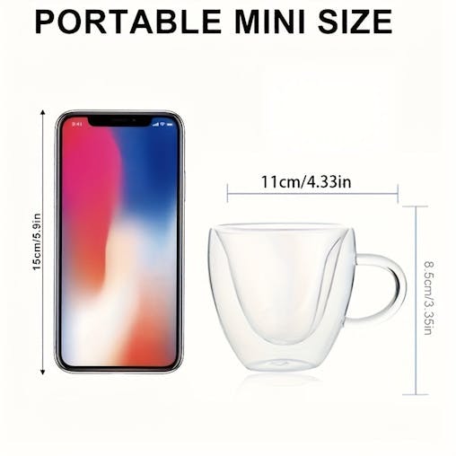NNETM Heart Couple Cup Insulated Glass Mug