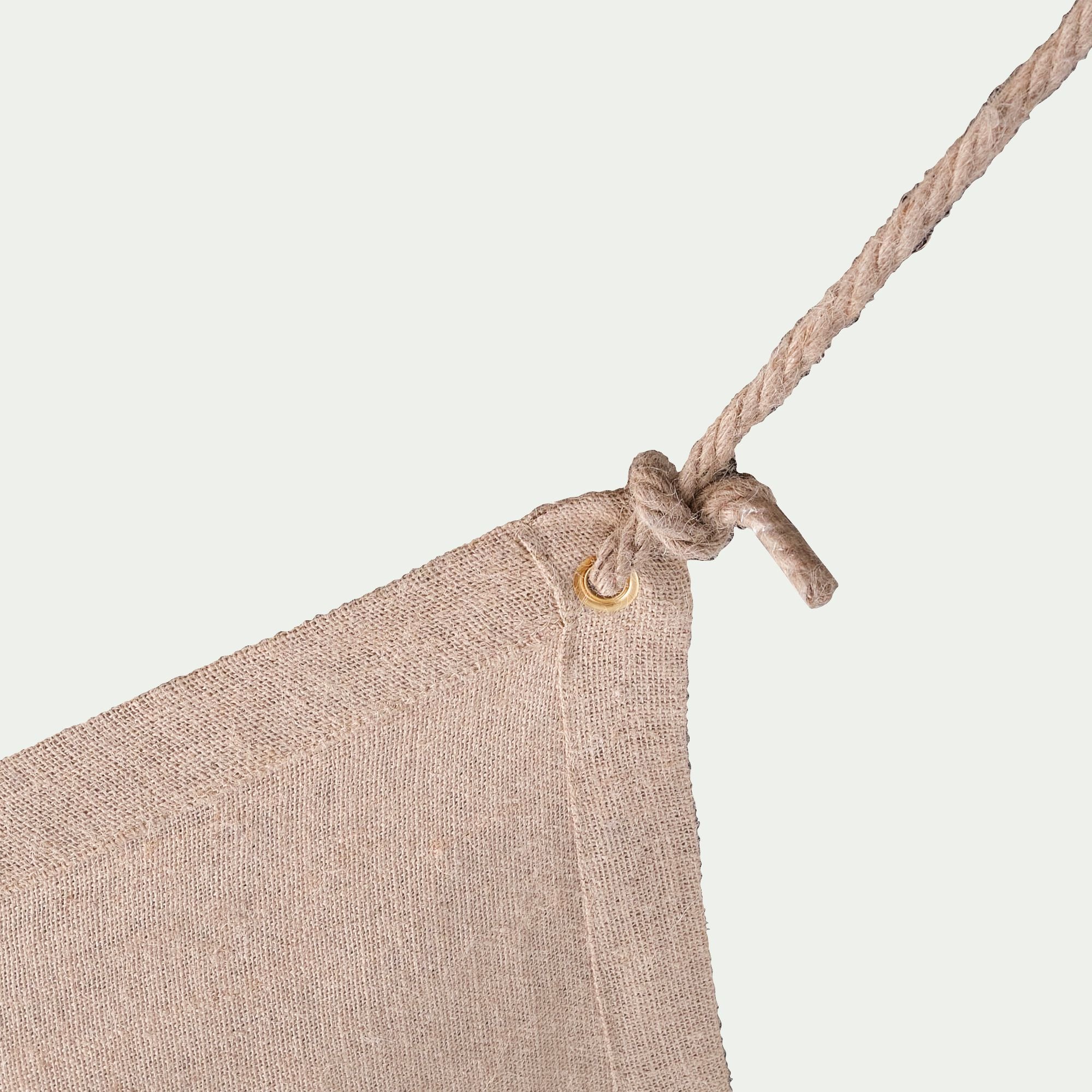 JUTA - Voile d'ombrage carré en jute 3m - naturel