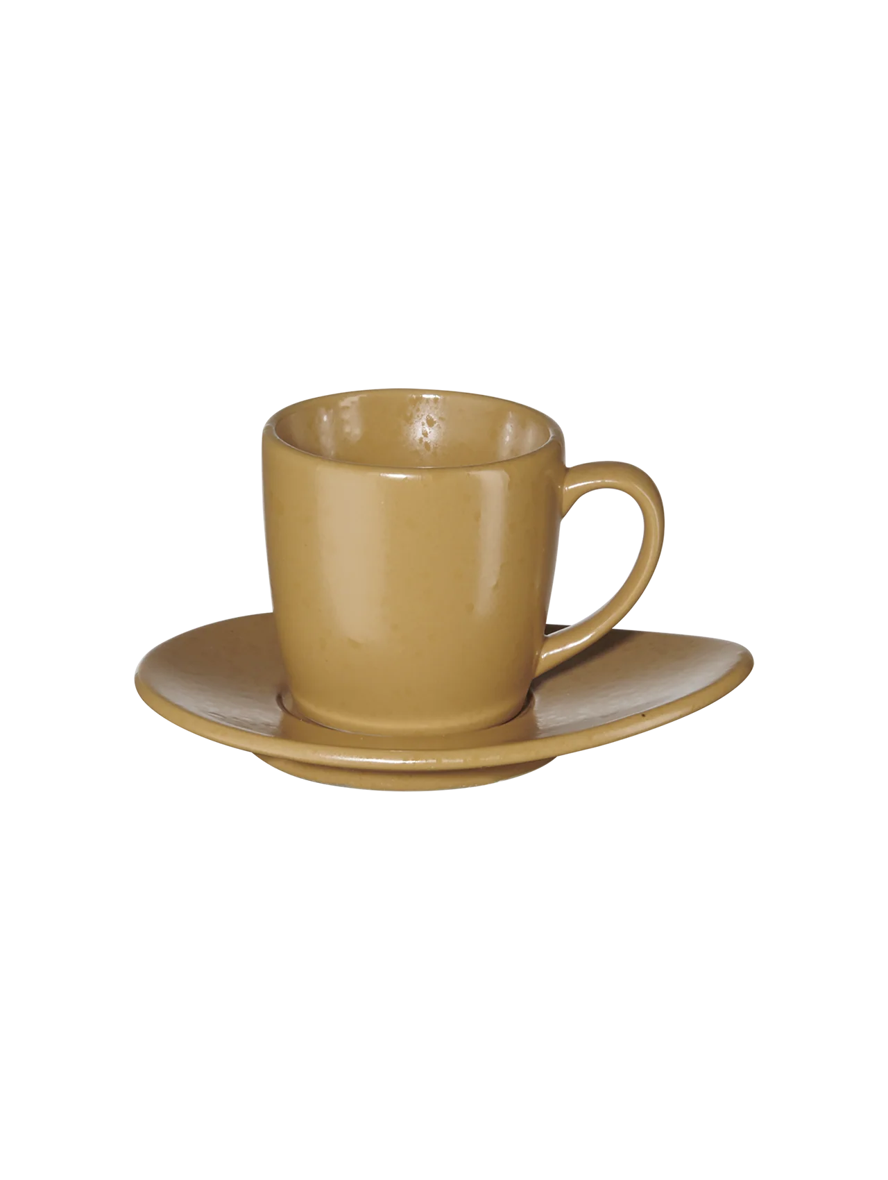 espressotasse mit unterteller, ocra