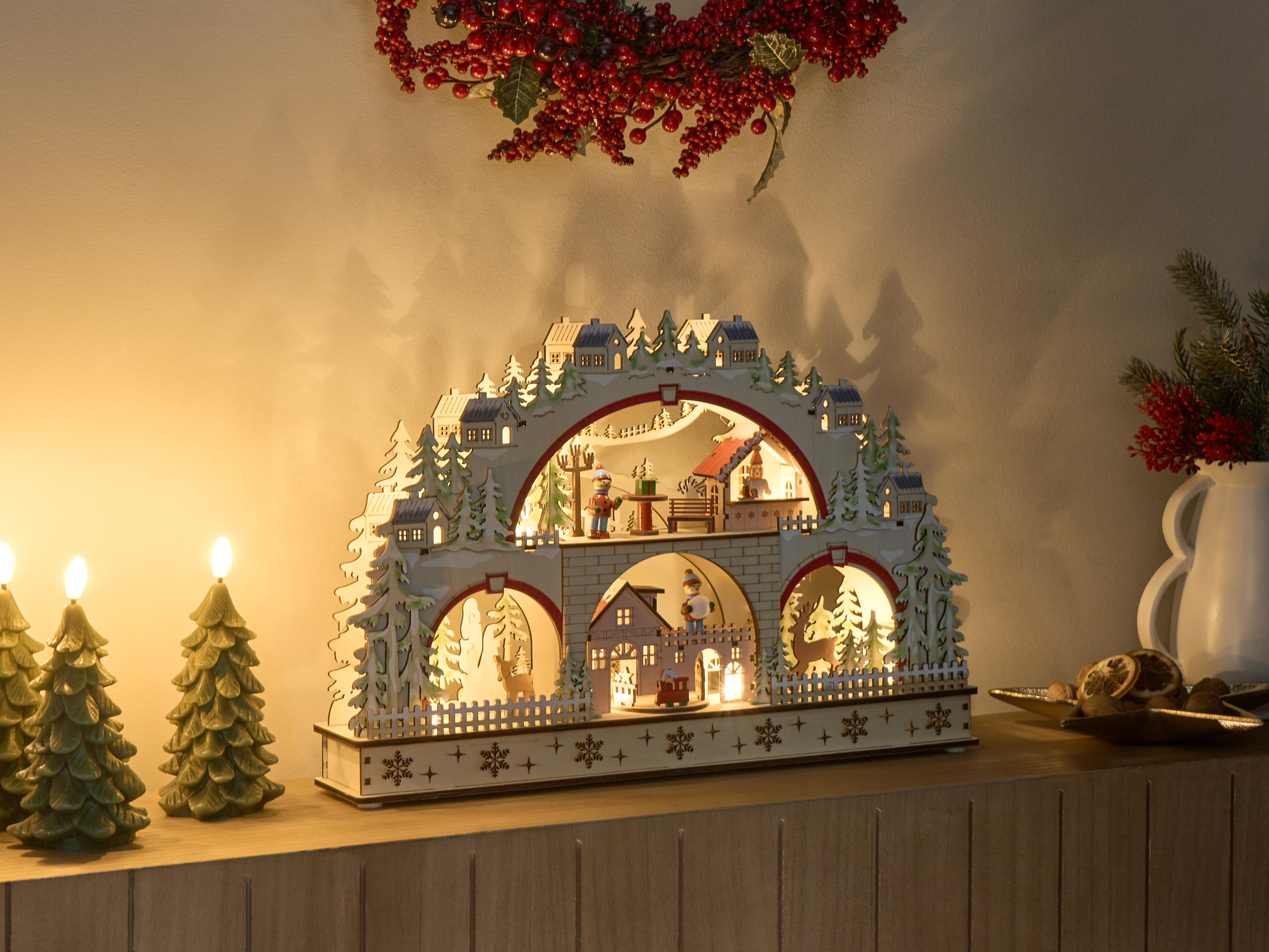 Christmas Decoration LED SELURA 30 cm Light Brown