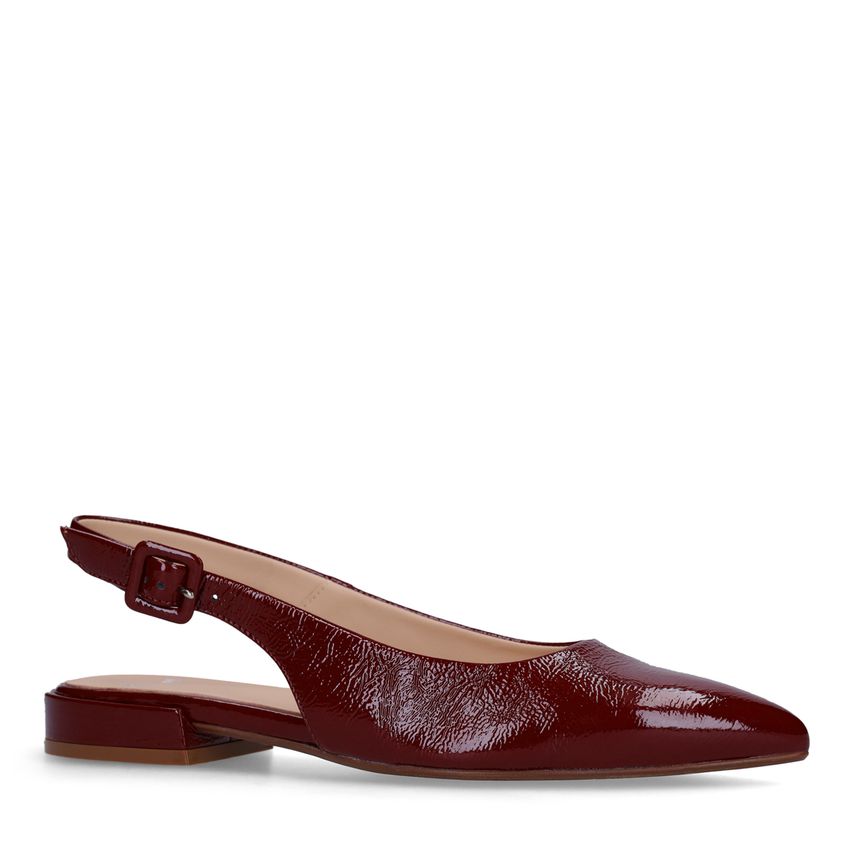 Bordeaux rode lakleren slingbacks