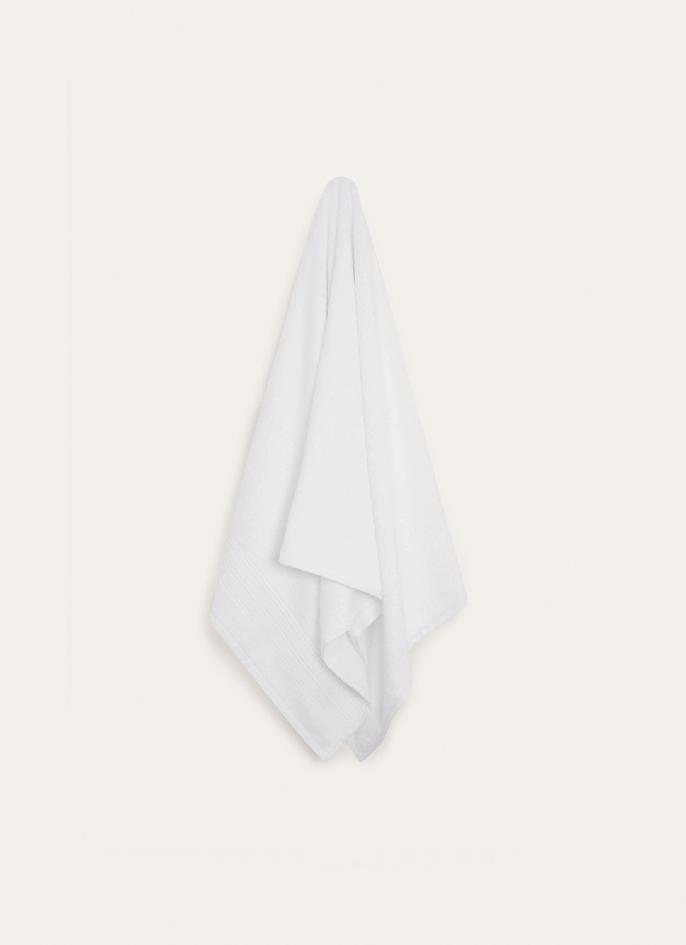 DRAP DE DOUCHE UNI EN COTON BIO BLANC