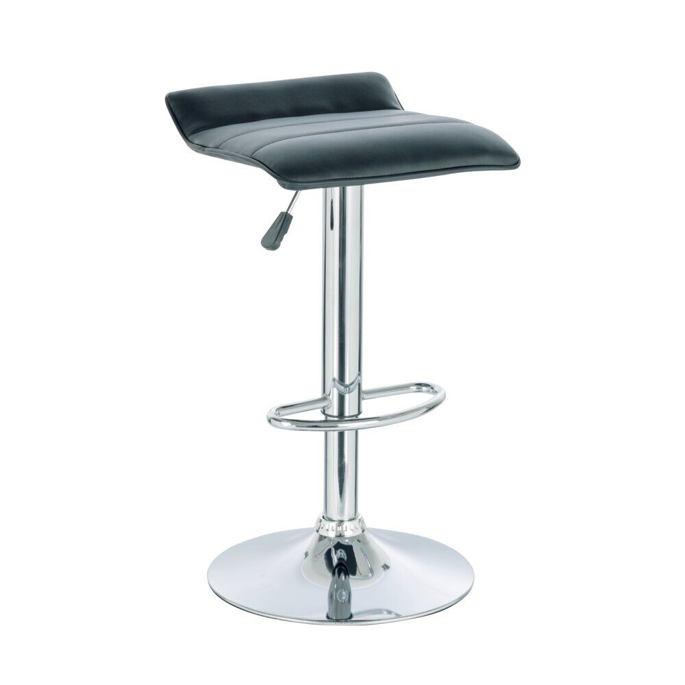 Tabouret de bar Majestik rotatif Noir H63à83.5cm