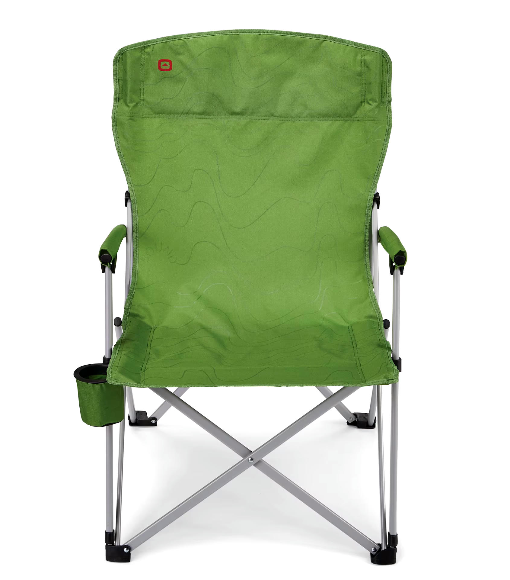 Outbound Lightweight Folding Camping Quad Chair w/ Solid Armrests & Swivel Cup Holder