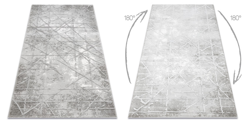 Dywan AKRYL VALS 3949 Abstrakcja przecierany szary 80x250 cm