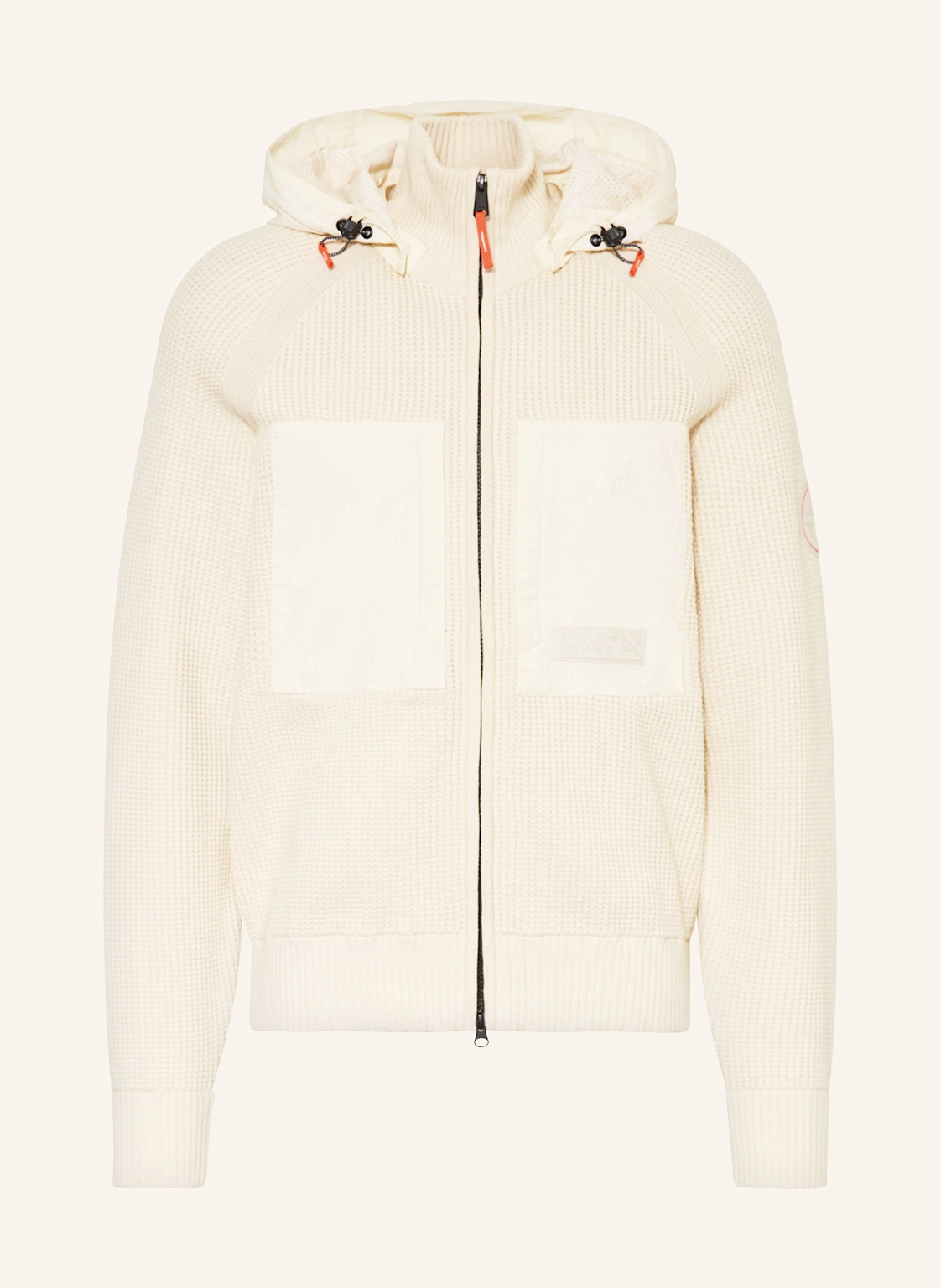 NAPAPIJRI Strickjacke A-VANOI im Materialmix mit abnehmbarer Kapuze