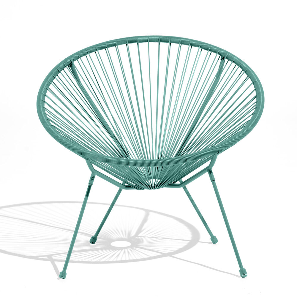 Fauteuil de jardin Urban filaire bleu 85xH83x72cm