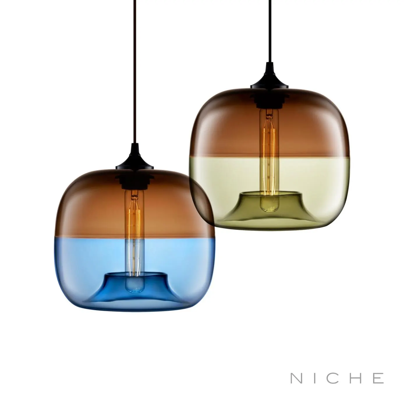 Encalmo Stamen Pendant Light from Niche - Handblown Glass - Made in the USA